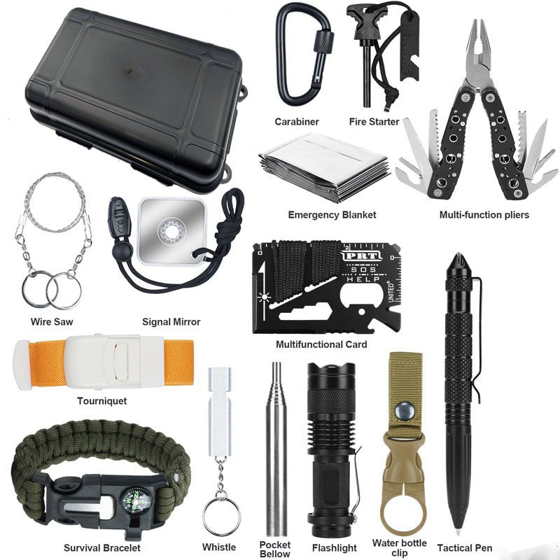 Outdoor Camping Tools - Hongrui DIY Kompaktes Tragbares Stoßfestes Überlebensausrüstungs-Notfallwerkzeugset