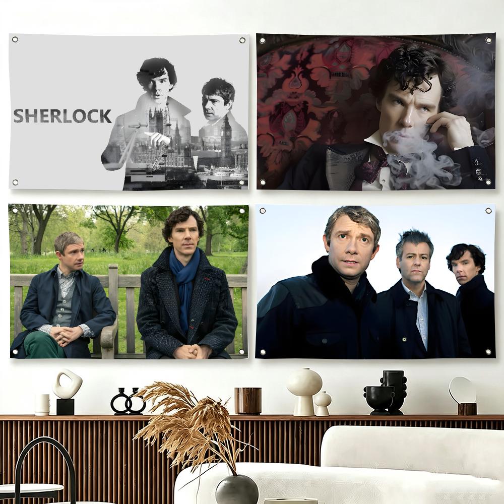Outdoor Camping Show - TV-Show S-Sherlock Holmes Flaggen für Wohnzimmer,