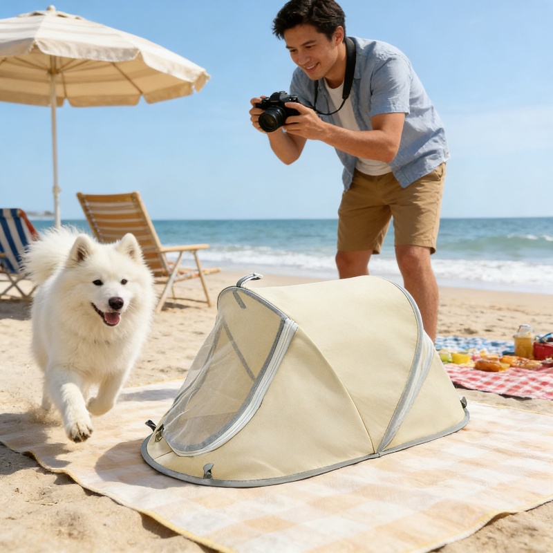 Outdoor Camping Dog Fence - Neues tragbares Pop-Up-Hundezelt, Sonnenschutz für den