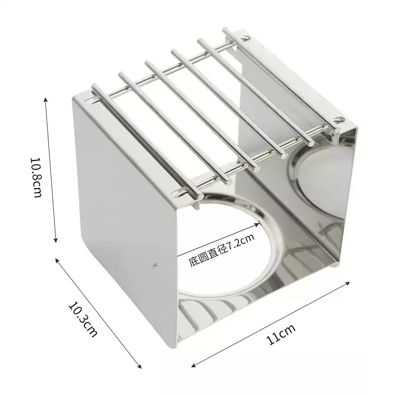 Camp Cooking Set - Quadratischer Kaffeekocherständer aus Edelstahl, stabiler Topfständer