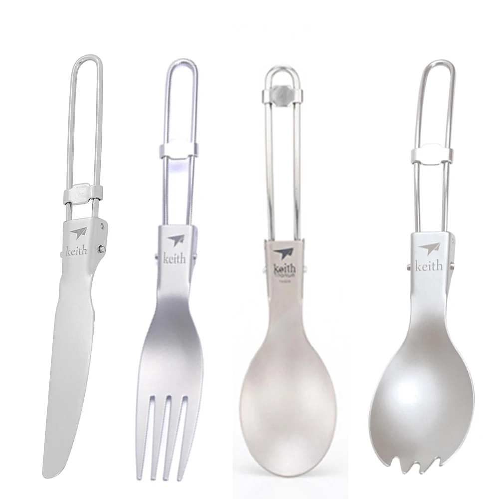 Outdoor Camping Kitchen Set - Keith Outdoor Titan Klapplöffel Spork Messer