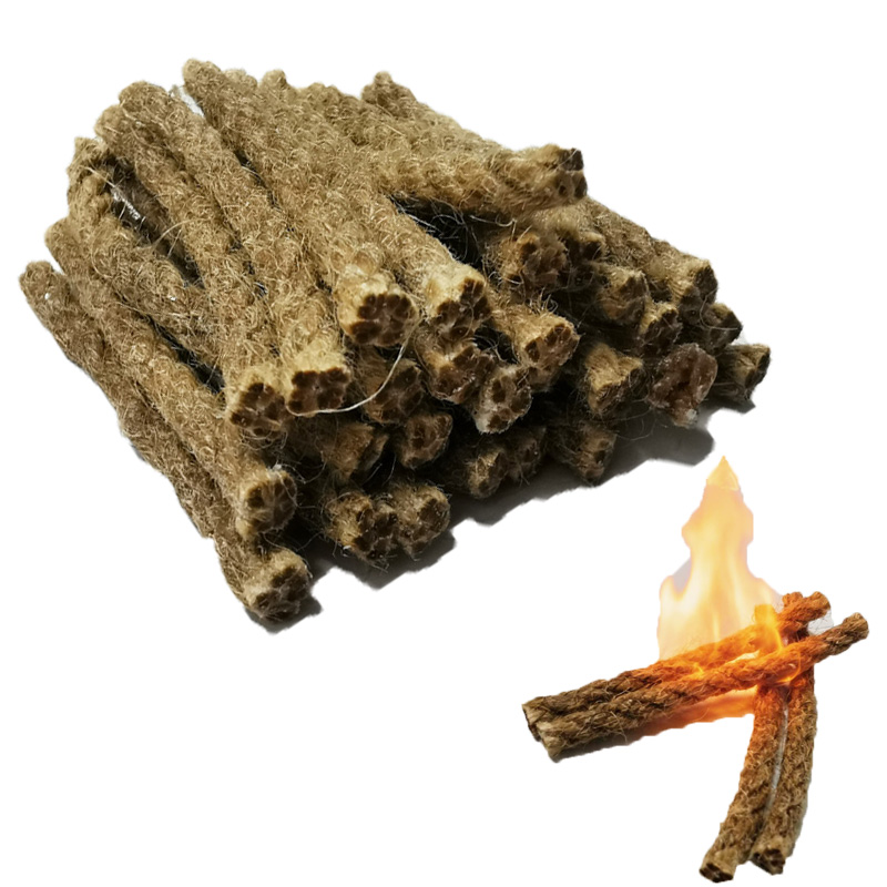 Outdoor Camping Fireplace - Outdoor Mini Wachs-Hanfseil Tragbarer Feueranzünder Camping