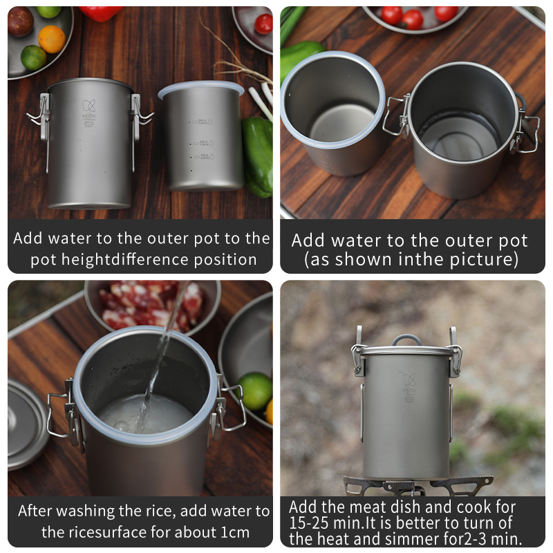 KEITH Reiskocher aus reinem Ti – Camp Cooking Set Bewertung und Preis