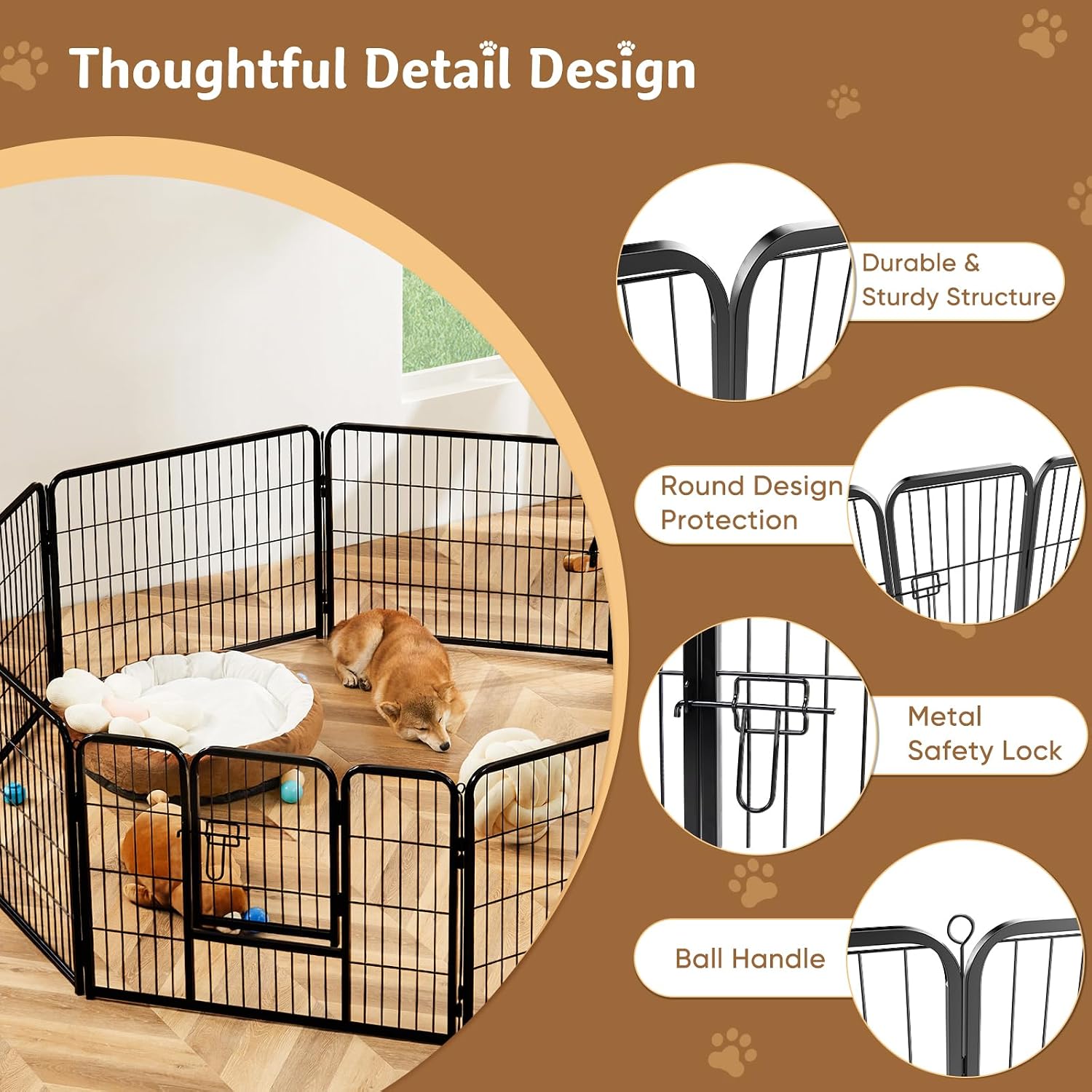 32 Zoll Metall-Hundegehege, 8- – Outdoor Camping Dog Fence Bewertung und Preis