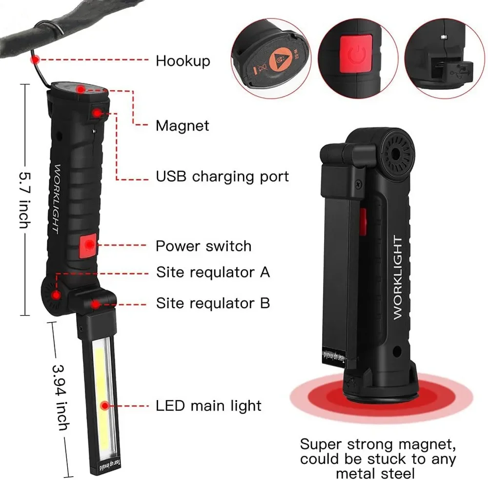 Tragbare COB-LED-Taschenlampe, – Outdoor Camping Lampe Bewertung und Preis