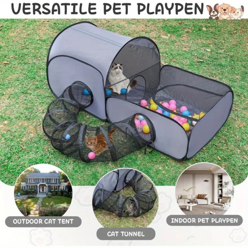 Faltbares Katzenzelt, Tunnel-L – Outdoor Camping Dog Fence Bewertung und Preis