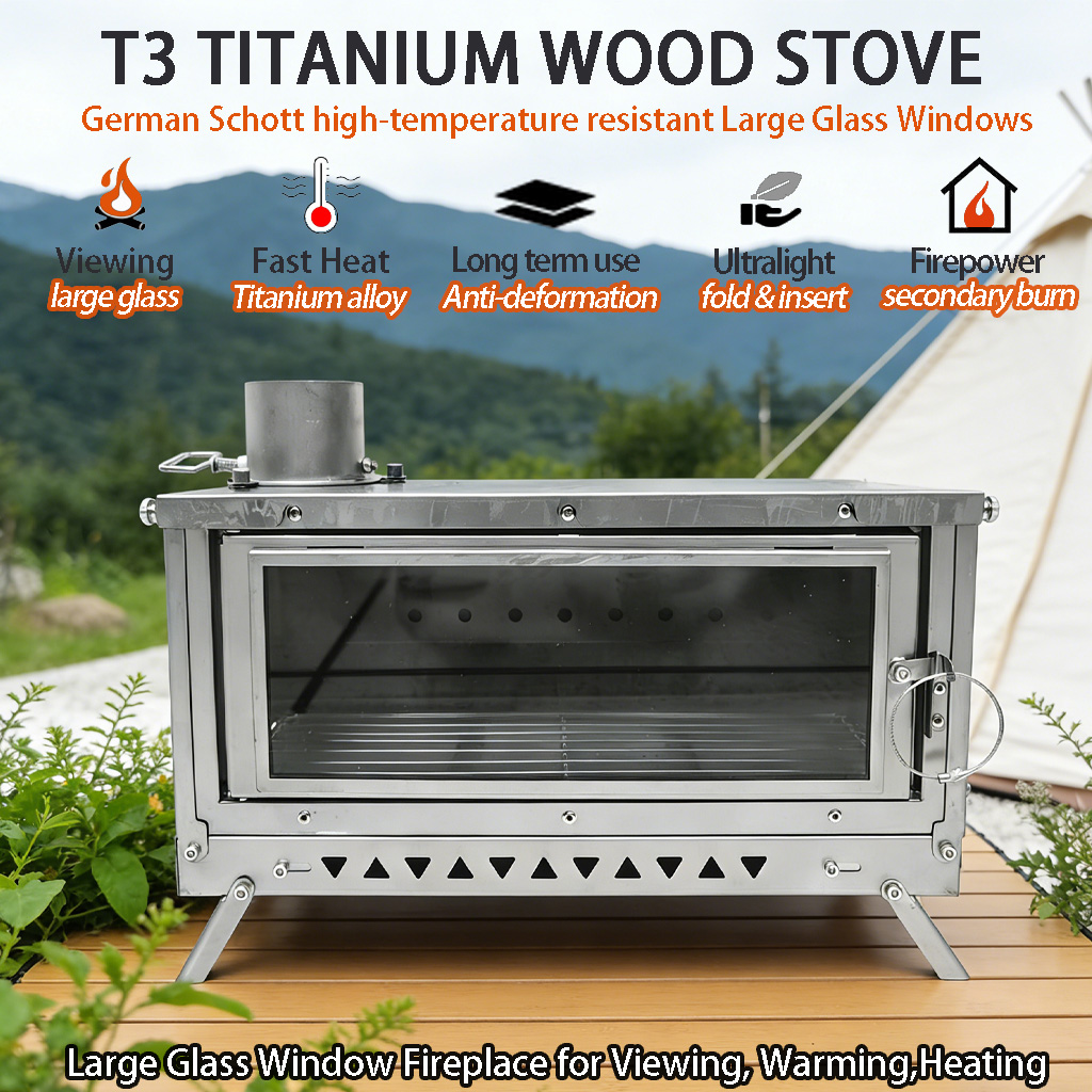 DANCHEL T3 Titan-Zeltofen, Fal – Outdoor Camping Fireplace Bewertung und Preis