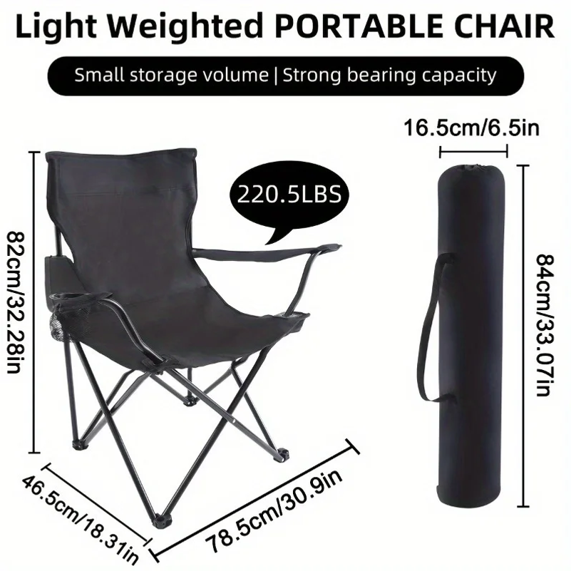 Tragbarer Campingstuhl, Leicht – Outdoor Camping Folding Chair Bewertung und Preis
