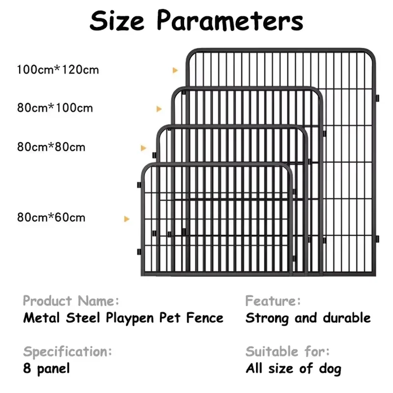 8-Panel-Hundezwinger aus Metal – Outdoor Camping Dog Fence Bewertung und Preis