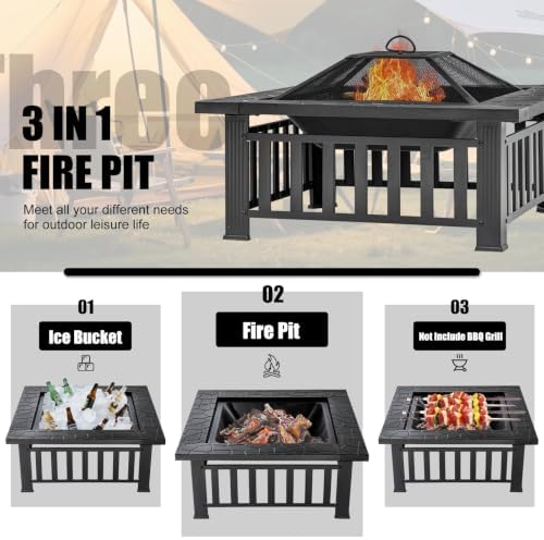 Feuertisch 32 Zoll Quadratisch – Outdoor Camping Fireplace Bewertung und Preis